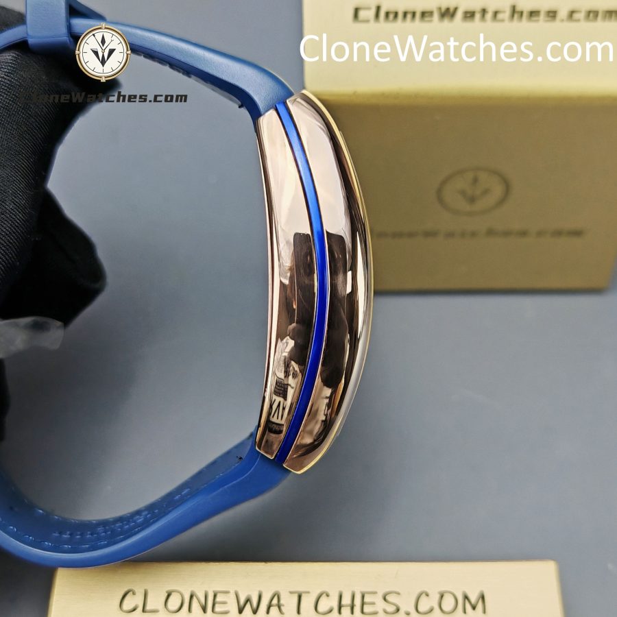 Franck Muller Super Clone Watches 1:1 V45 SC DT YACHTING 5N Rose Gold Blue Dial - Image 8