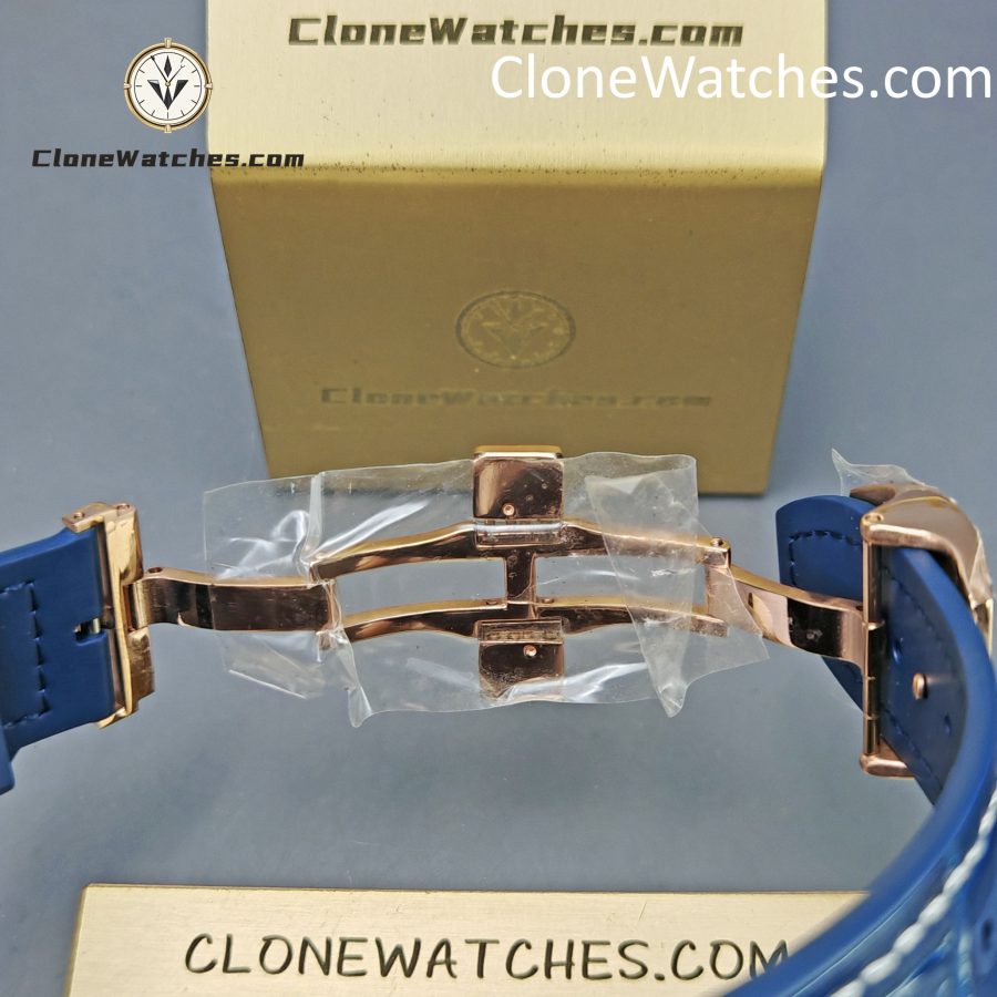 Franck Muller Super Clone Watches 1:1 V45 SC DT YACHTING 5N Rose Gold Blue Dial - Image 11