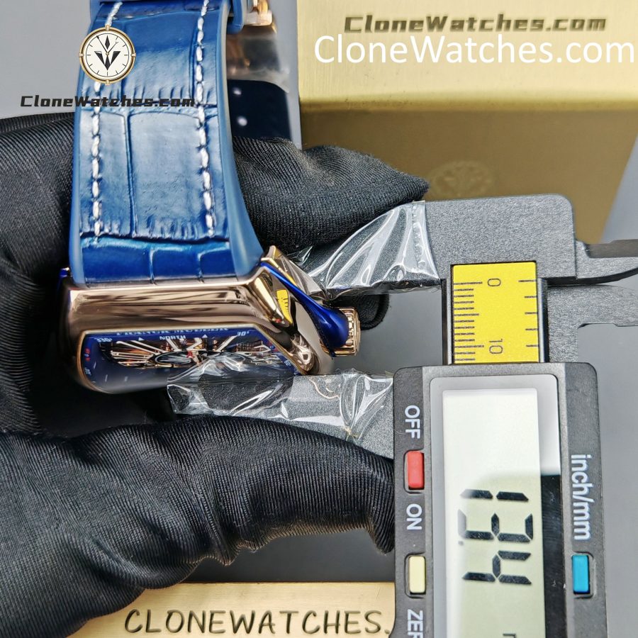 Franck Muller Super Clone Watches 1:1 V45 SC DT YACHTING 5N Rose Gold Blue Dial - Image 14