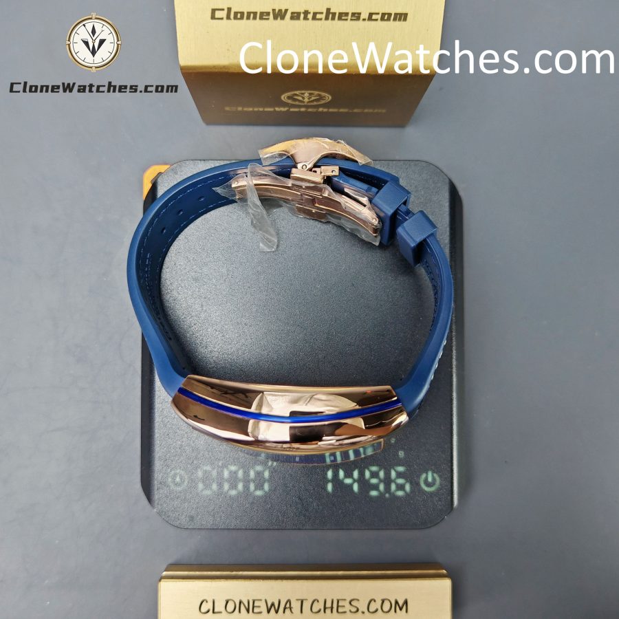 Franck Muller Super Clone Watches 1:1 V45 SC DT YACHTING 5N Rose Gold Blue Dial - Image 15