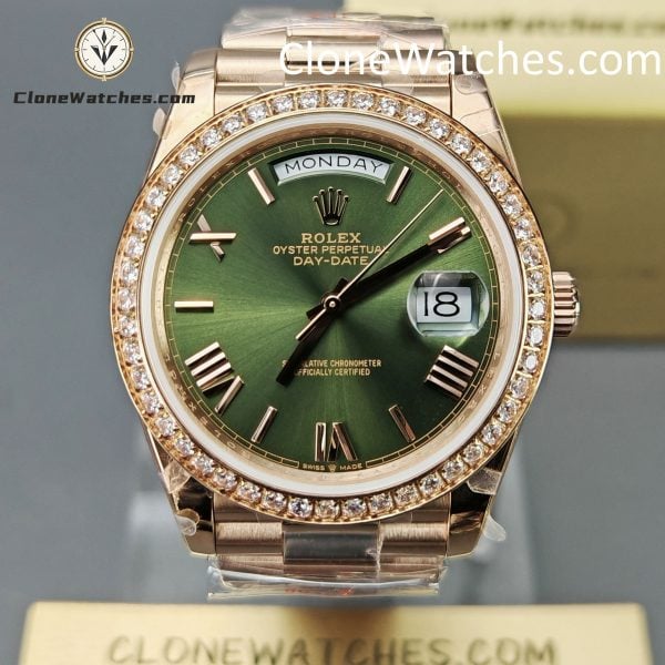 Super Clone Watches – Rolex  Day Date Rose Gold m228345rbr-0011