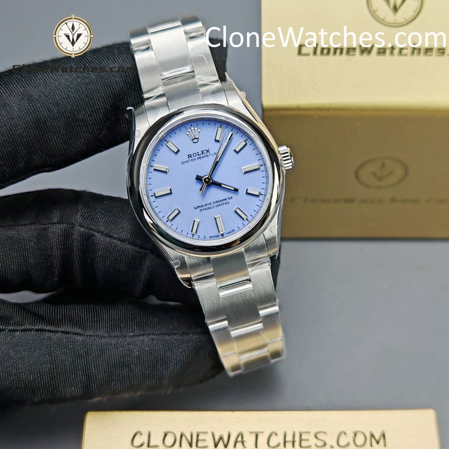 Rolex Super Clone Watches 1:1 Oyster Perpetual Purple Dial 277200-0014 31mm 2232 Movement - Image 5