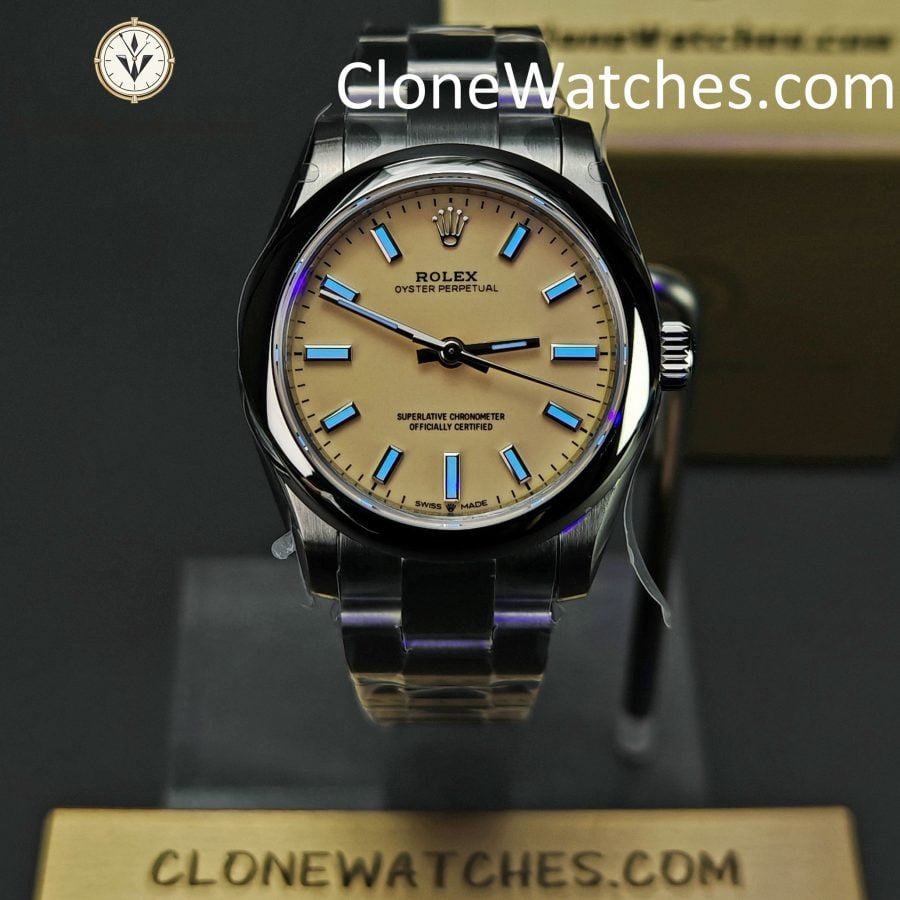 Rolex Super Clone Watches 1:1 Oyster Perpetual Yellow Dial  m277200-0013 31mm 2232 Movement - Image 2