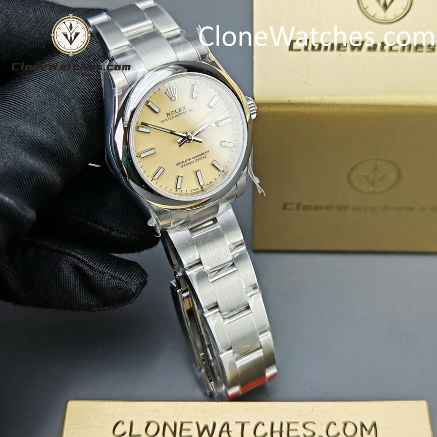 Rolex Super Clone Watches 1:1 Oyster Perpetual Yellow Dial  m277200-0013 31mm 2232 Movement - Image 4
