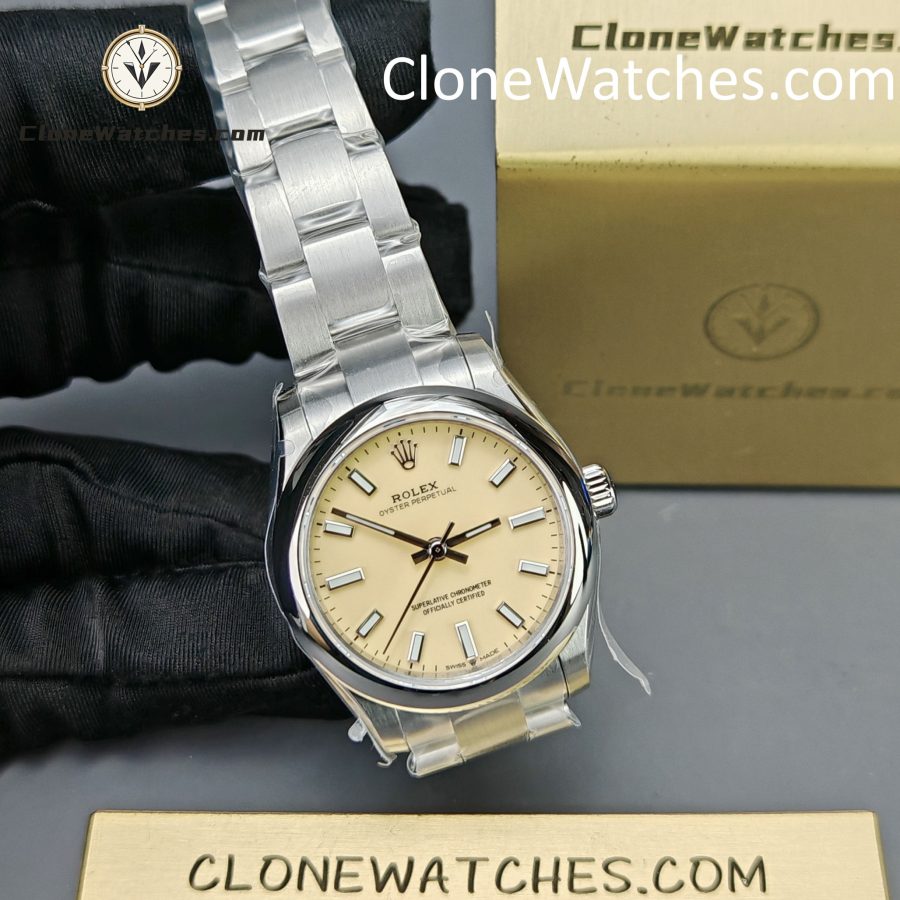 Rolex Super Clone Watches 1:1 Oyster Perpetual Yellow Dial  m277200-0013 31mm 2232 Movement - Image 6