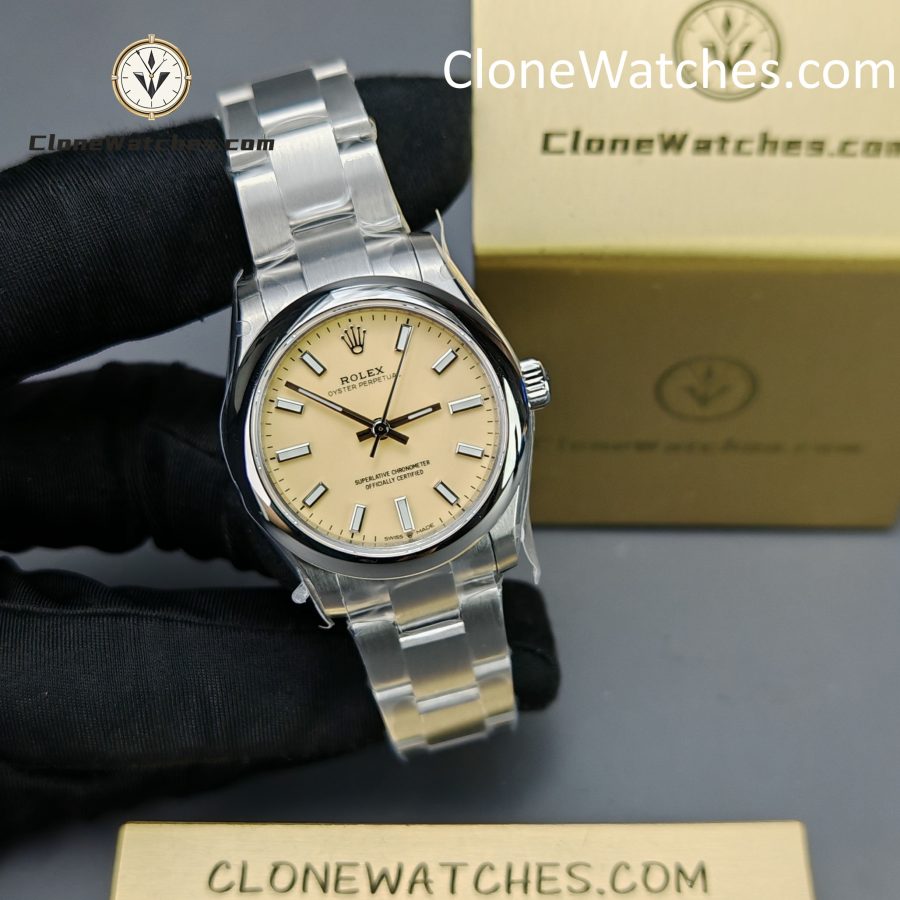 Rolex Super Clone Watches 1:1 Oyster Perpetual Yellow Dial  m277200-0013 31mm 2232 Movement - Image 5