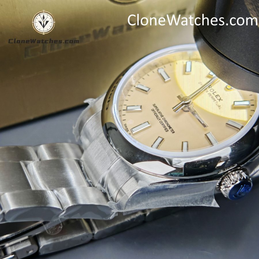 Rolex Super Clone Watches 1:1 Oyster Perpetual Yellow Dial  m277200-0013 31mm 2232 Movement - Image 8