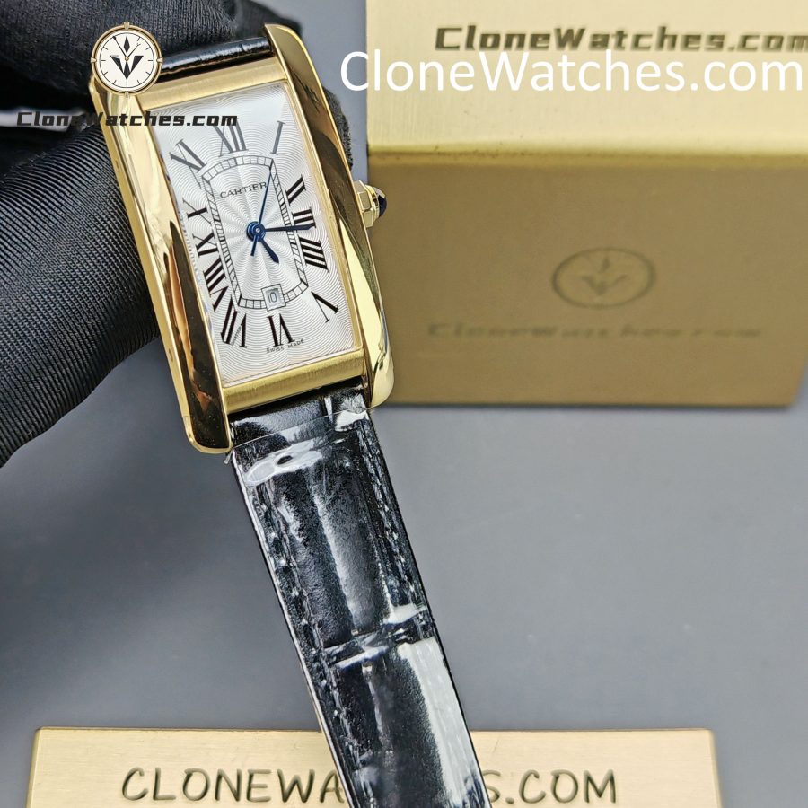 Cartier Super Clone Watches 1:1 Tank Américaine Quartz Movement Silver White Dial 41.6*22.6MM W2620030 - Image 3