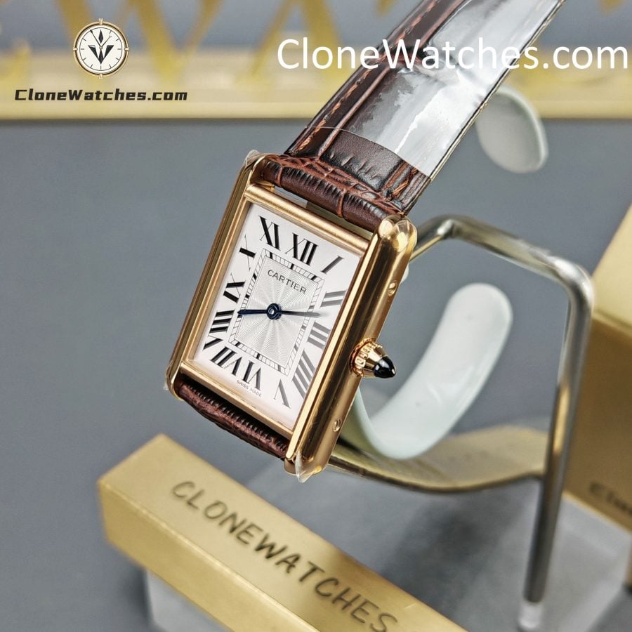 Cartier Super Clone Watches 1:1 Tank Américaine Quartz Movement Silver White Dial 33.7 x 25.5MM WGTA0011 - Image 2