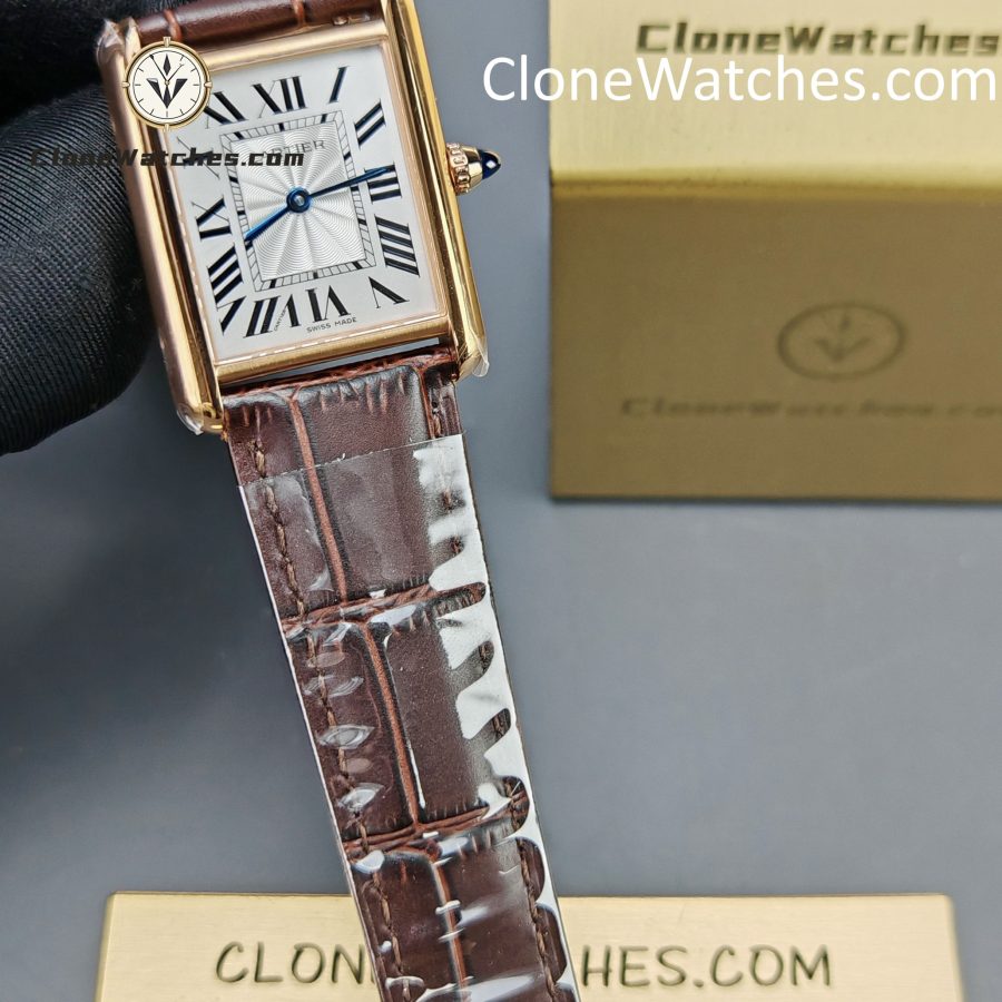 Cartier Super Clone Watches 1:1 Tank Américaine Quartz Movement Silver White Dial 33.7 x 25.5MM WGTA0011 - Image 3
