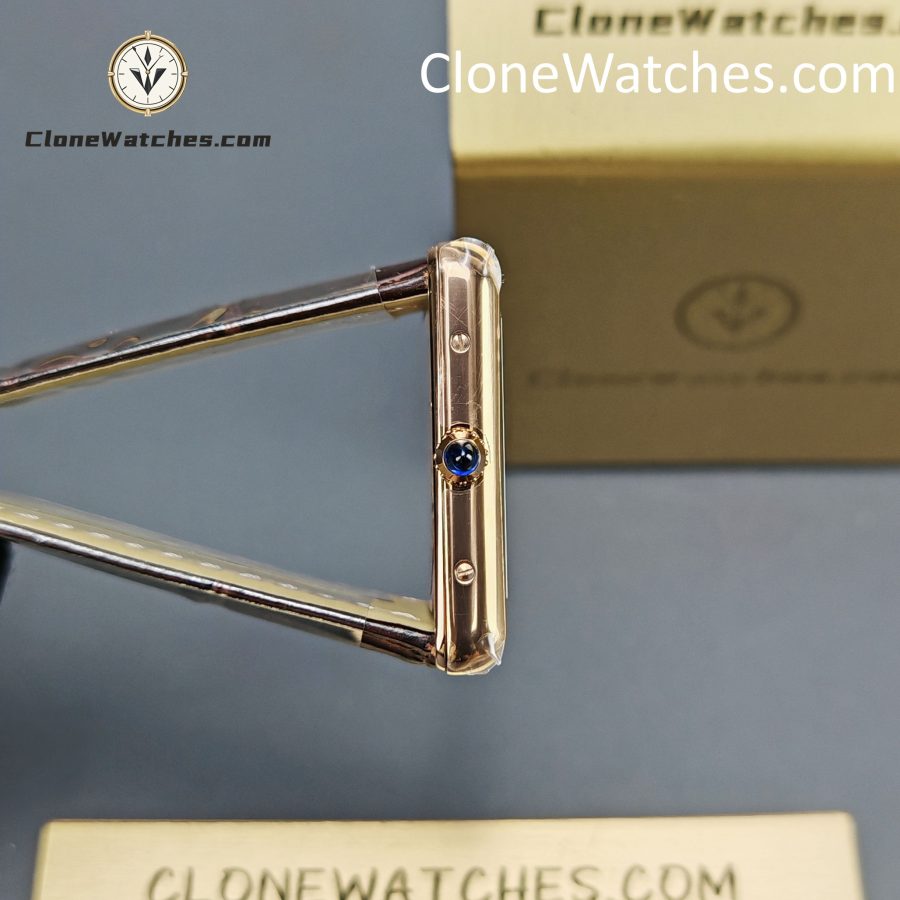 Cartier Super Clone Watches 1:1 Tank Américaine Quartz Movement Silver White Dial 33.7 x 25.5MM WGTA0011 - Image 6