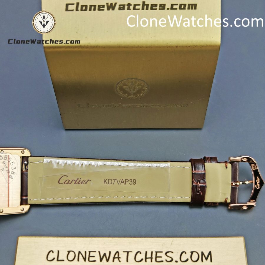 Cartier Super Clone Watches 1:1 Tank Américaine Quartz Movement Silver White Dial 33.7 x 25.5MM WGTA0011 - Image 12