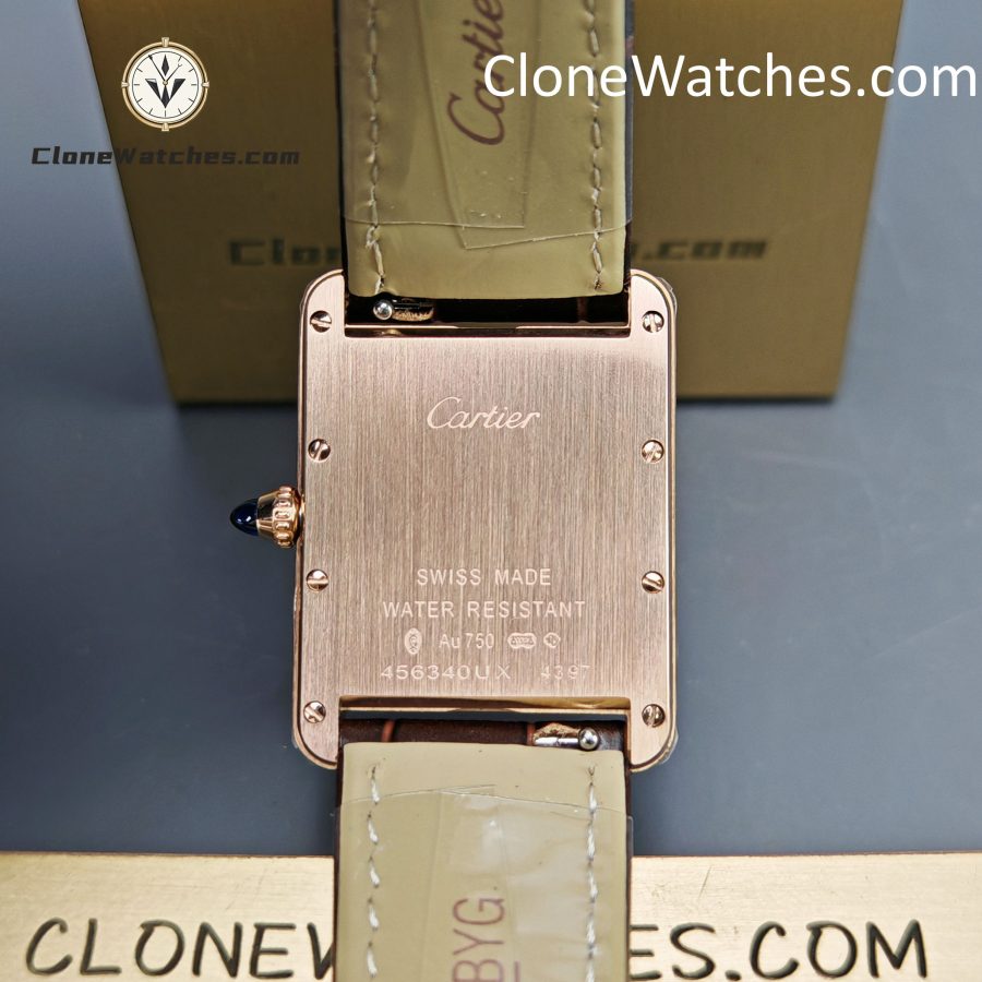 Cartier Super Clone Watches 1:1 Tank Américaine Quartz Movement Silver White Dial 33.7 x 25.5MM WGTA0011 - Image 8