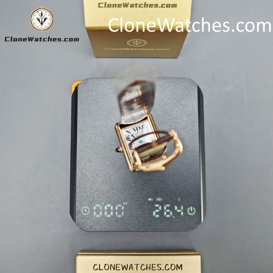 Cartier Super Clone Watches 1:1 Tank Américaine Quartz Movement Silver White Dial 33.7 x 25.5MM WGTA0011 - Image 14