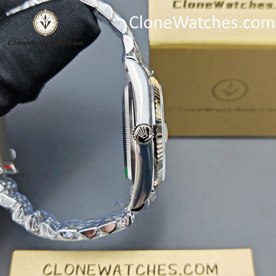 Rolex Super Clone Watches 1:1 DateJust Grey Roman Dial Jubilee 36MM m126234-0045 3235 Movement - Image 9
