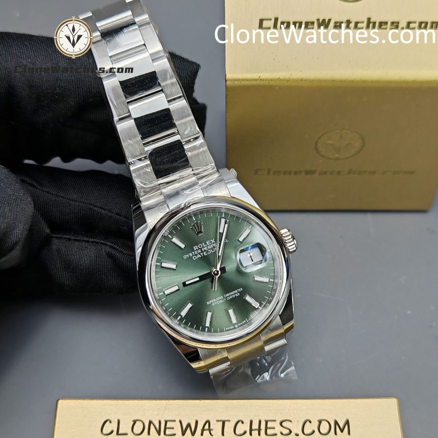 Rolex Super Clone Watches 1:1 DateJust Green Dial m126200-0024 Oyster 36MM 3235 Movement - Image 6