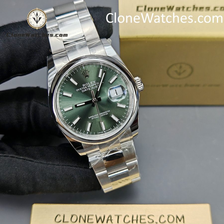 Rolex Super Clone Watches 1:1 DateJust Green Dial m126200-0024 Oyster 36MM 3235 Movement - Image 5