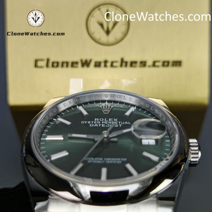 Rolex Super Clone Watches 1:1 DateJust Green Dial m126200-0024 Oyster 36MM 3235 Movement - Image 7