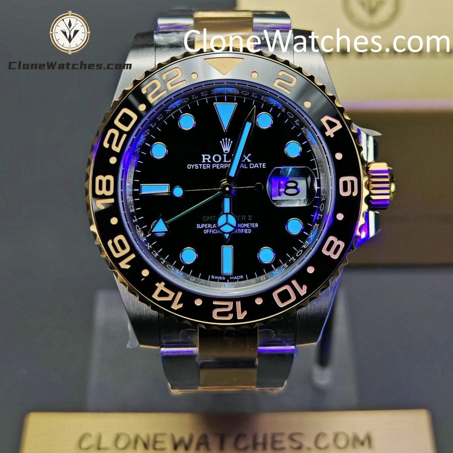 Rolex Super Clone Watches 1:1 GMT Master II 116713-LN-78203 Oyster 3186 Movement - Image 2