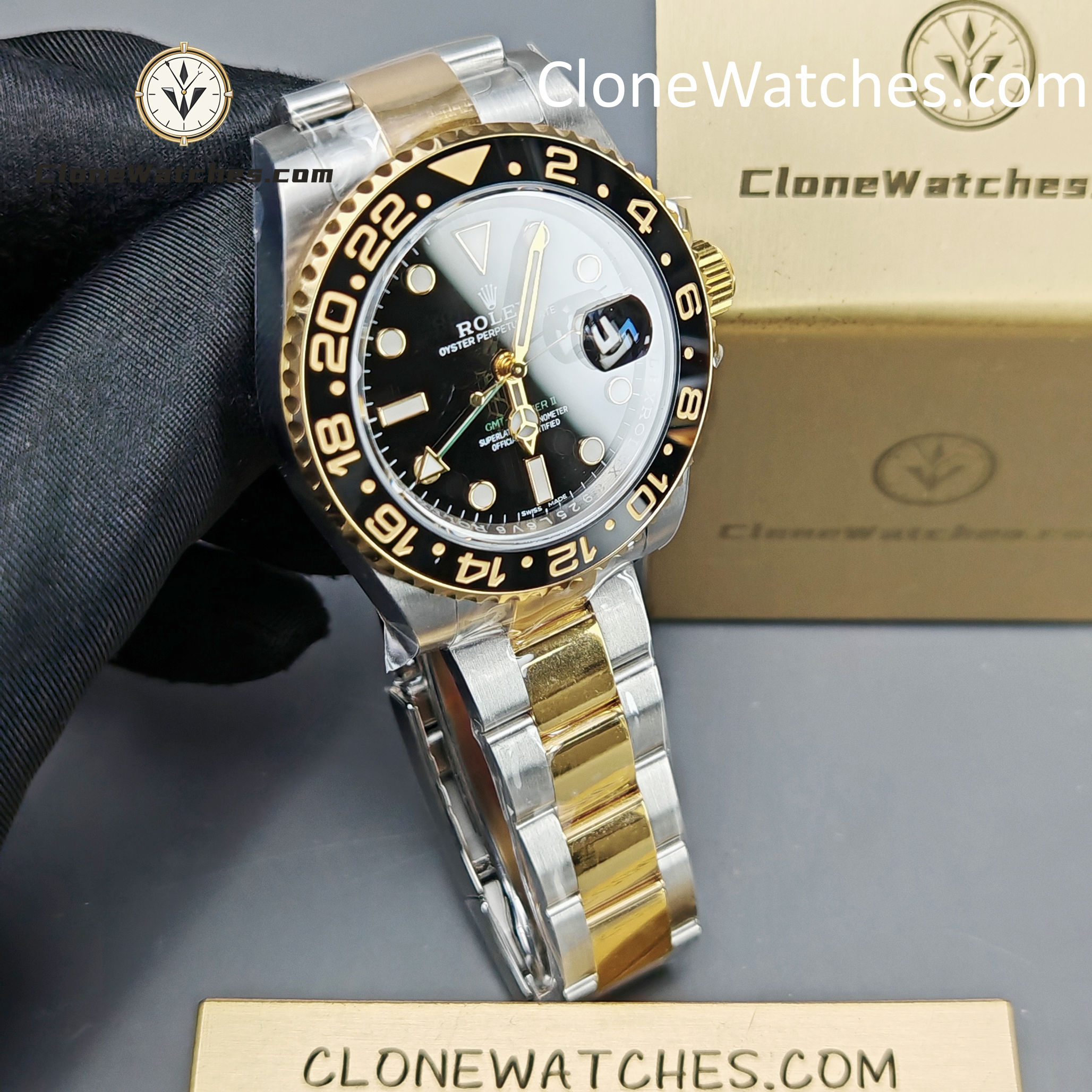 Rolex Super Clone Watches 1:1 GMT Master II 116713-LN-78203 Oyster 3186 Movement - Image 4