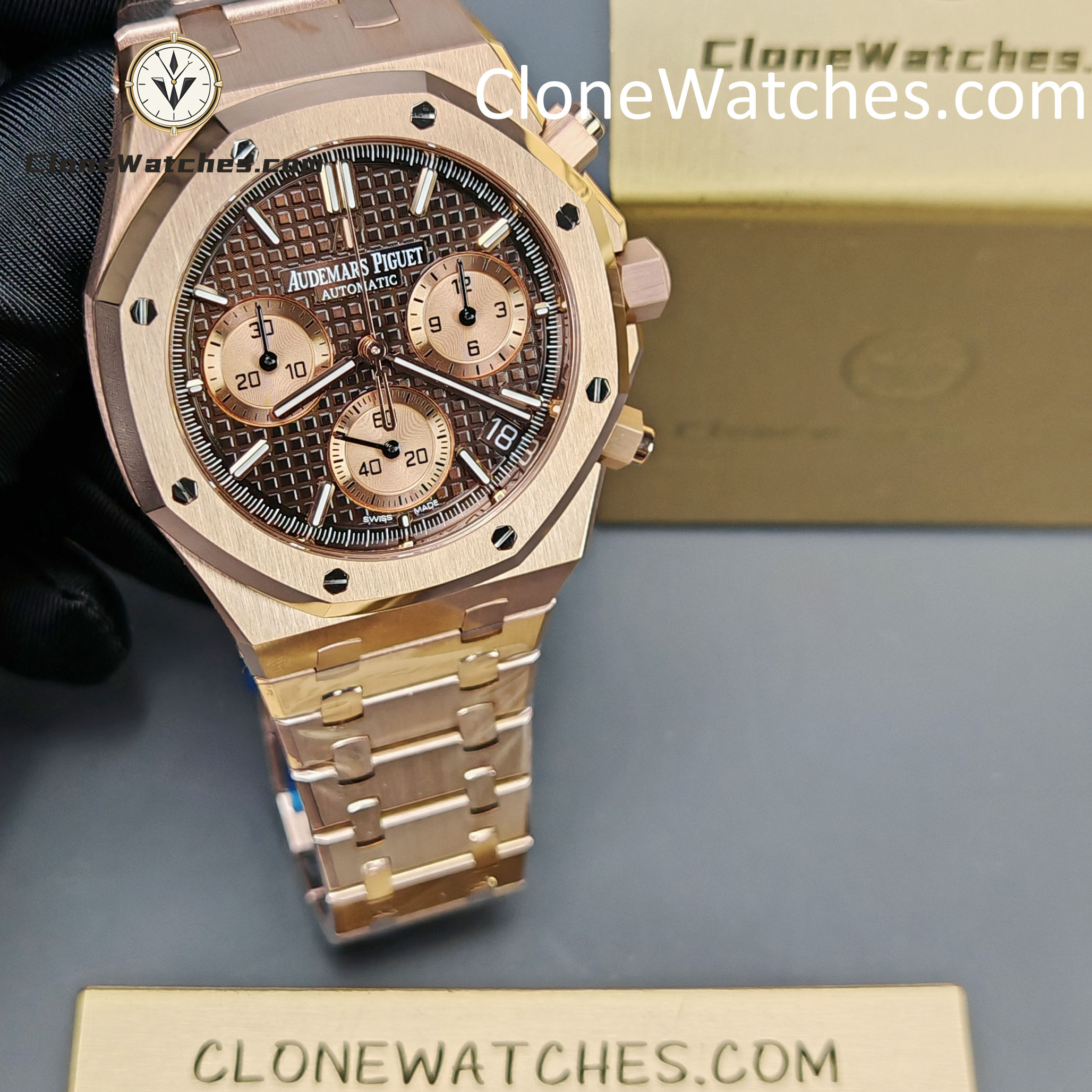 Audemars Piguet Super Clone Watches 1:1 Royal Oak Brown Dial 26239OR Self-winding Chronograph - Image 4