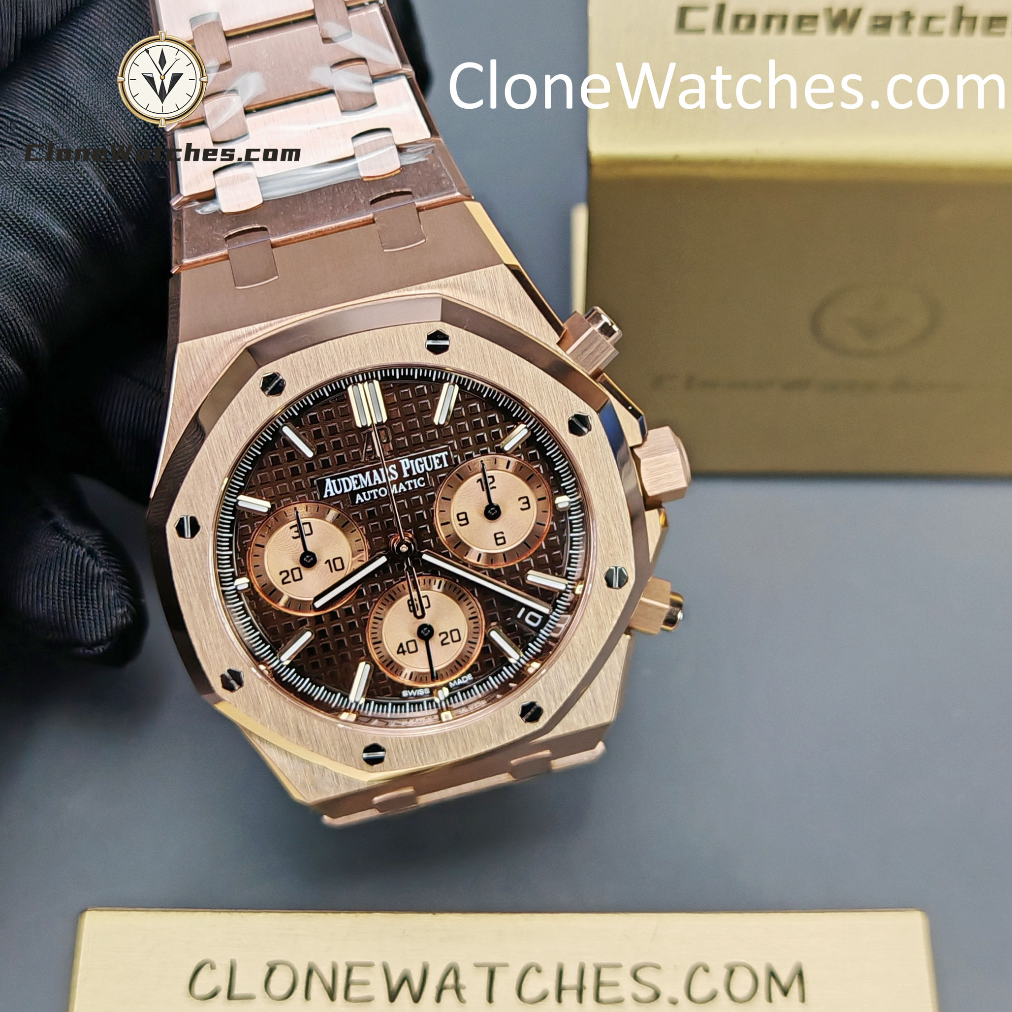Audemars Piguet Super Clone Watches 1:1 Royal Oak Brown Dial 26239OR Self-winding Chronograph - Image 5