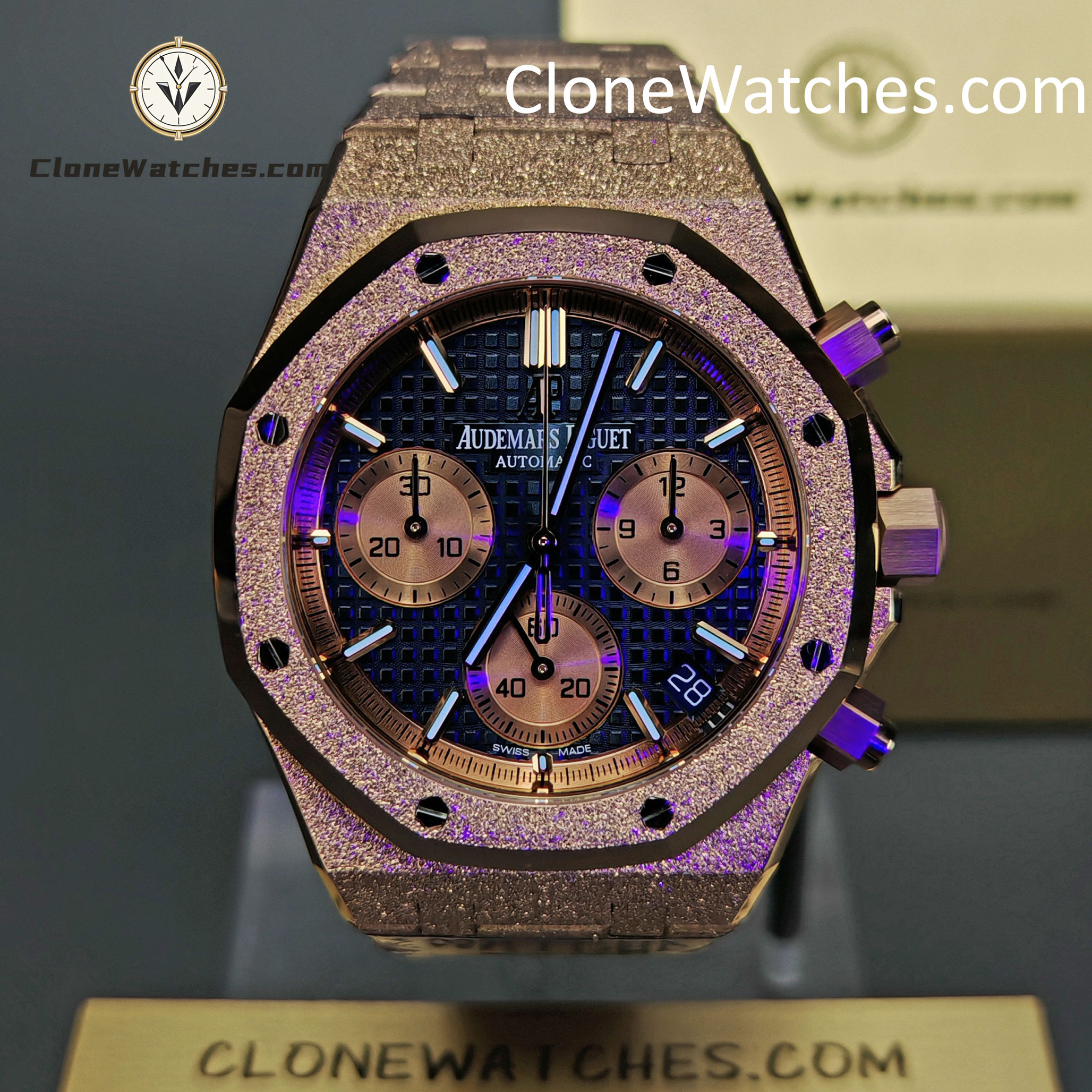 Audemars Piguet Super Clone Watches 1:1 Royal Oak Blue Dial 26239OR Selfwinding Chronograph - Image 2
