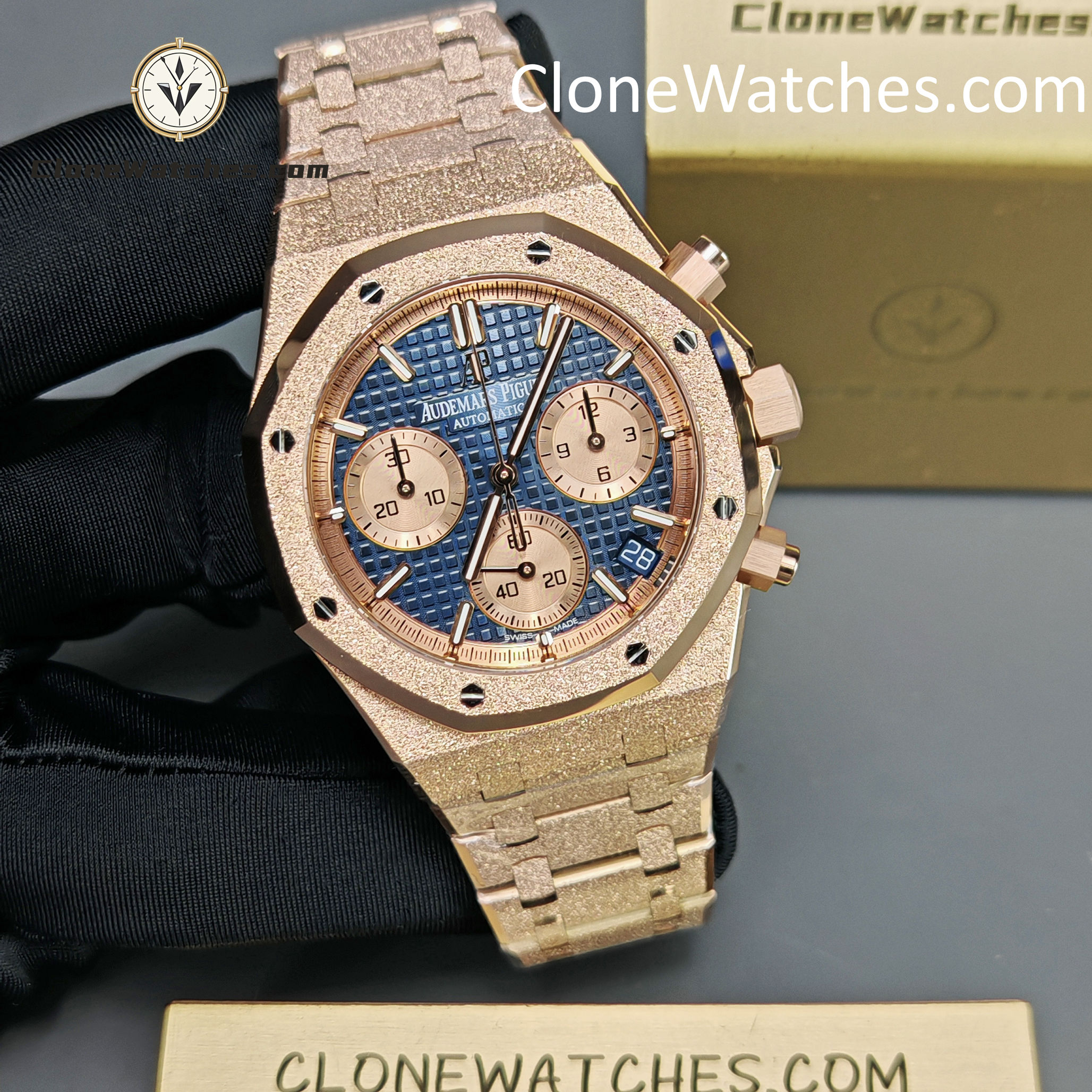 Audemars Piguet Super Clone Watches 1:1 Royal Oak Blue Dial 26239OR Selfwinding Chronograph - Image 6
