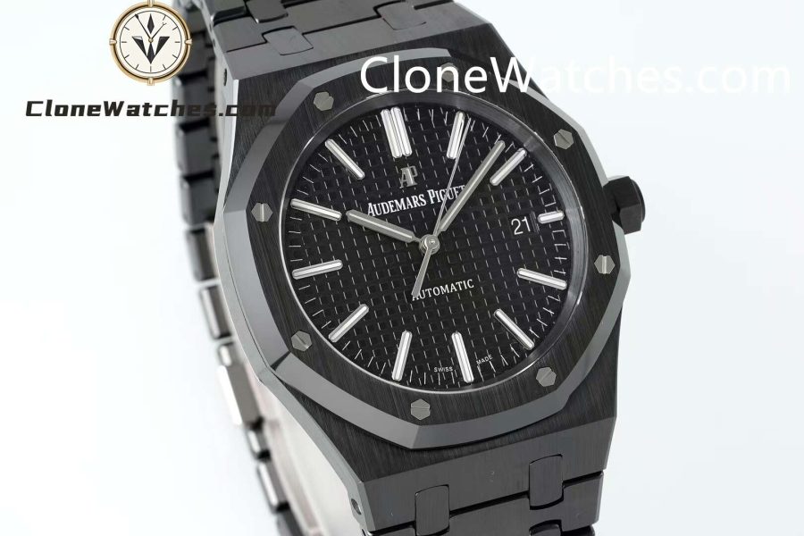 Audemars Piguet Super Clone Watches 1:1 Royal Oak 15400 Black Ceramic Black Dial - Image 3