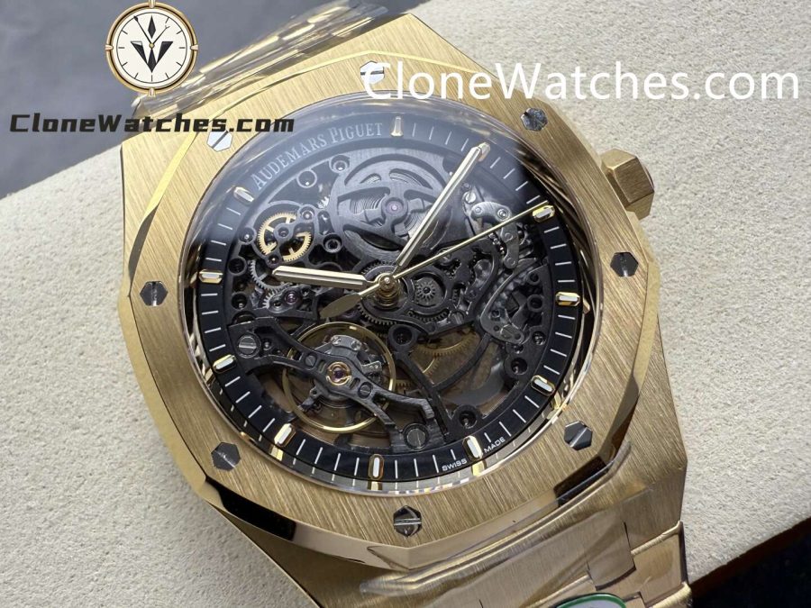 Audemars Piguet Super Clone Watches 1:1 Royal Oak 18K Gold 15407 Skeleton Dial - Image 3