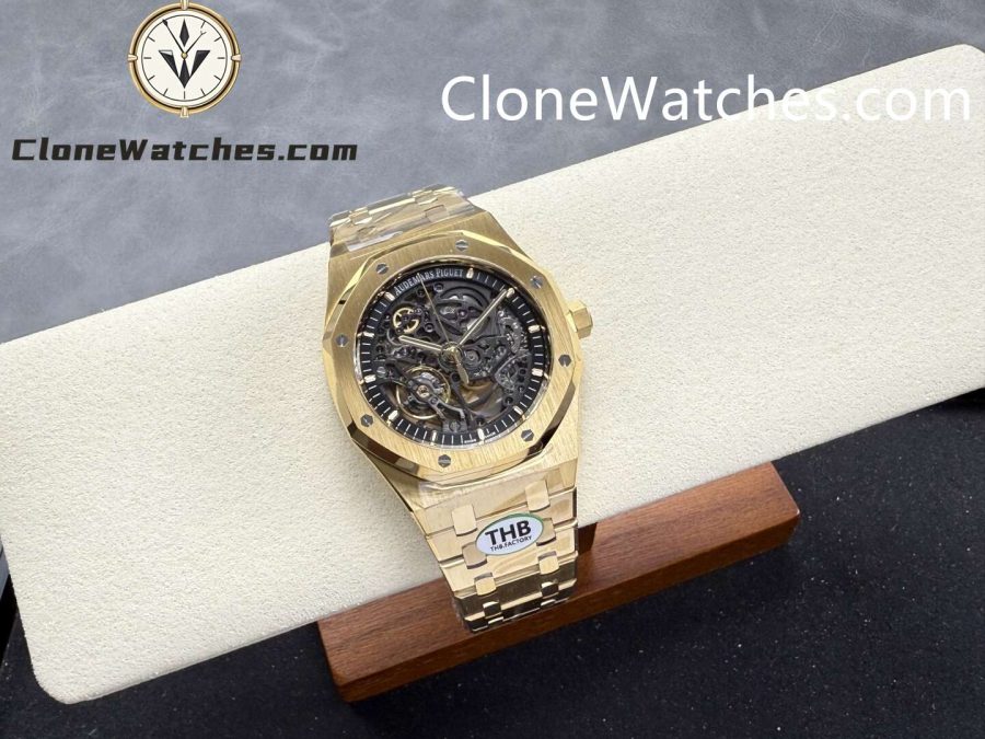 Audemars Piguet Super Clone Watches 1:1 Royal Oak 18K Gold 15407 Skeleton Dial - Image 5