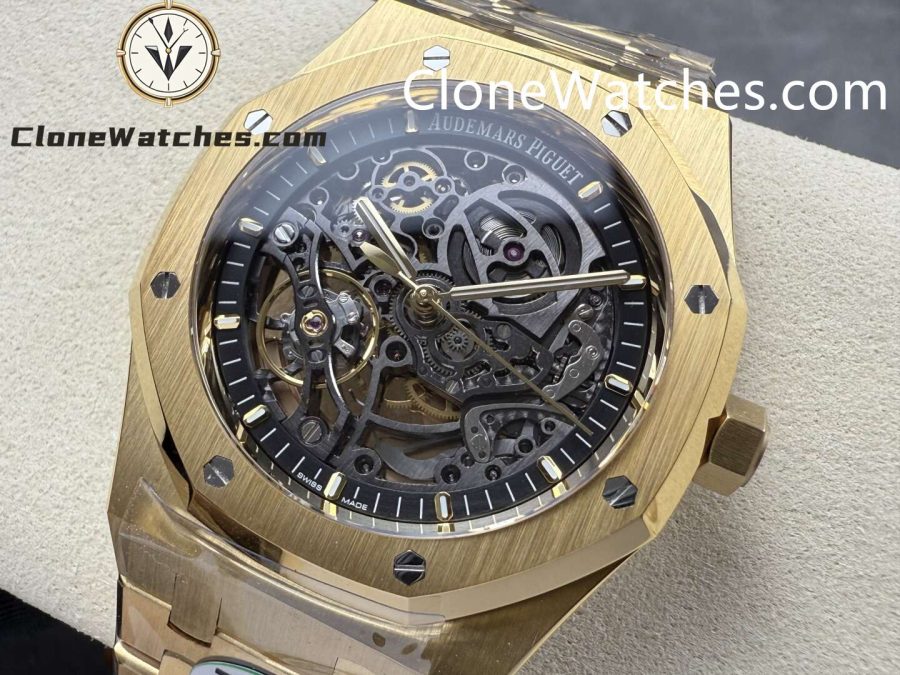 Audemars Piguet Super Clone Watches 1:1 Royal Oak 18K Gold 15407 Skeleton Dial - Image 2