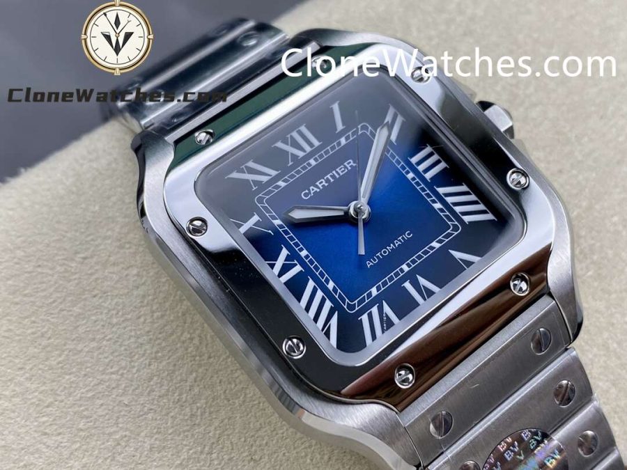 Cartier Super Clone Watches 1:1 Santos Series Gradient Blue Dial 35.1MM WSSA0063 - Image 2