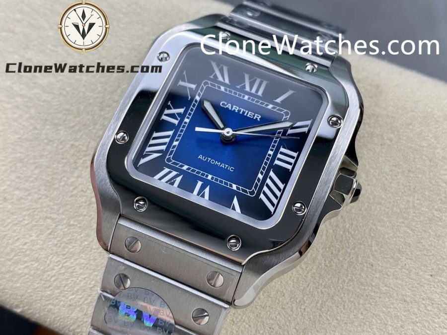 Cartier Super Clone Watches 1:1 Santos Series Gradient Blue Dial 35.1MM WSSA0063 - Image 3