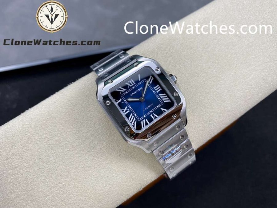 Cartier Super Clone Watches 1:1 Santos Series Gradient Blue Dial 35.1MM WSSA0063 - Image 6