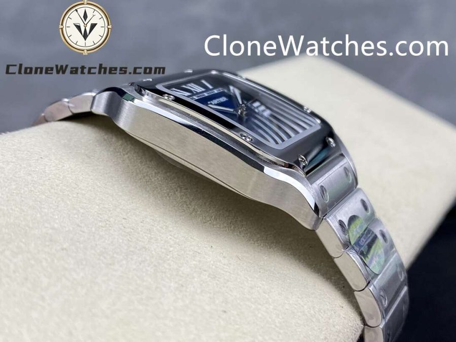 Cartier Super Clone Watches 1:1 Santos Series Gradient Blue Dial 35.1MM WSSA0063 - Image 4