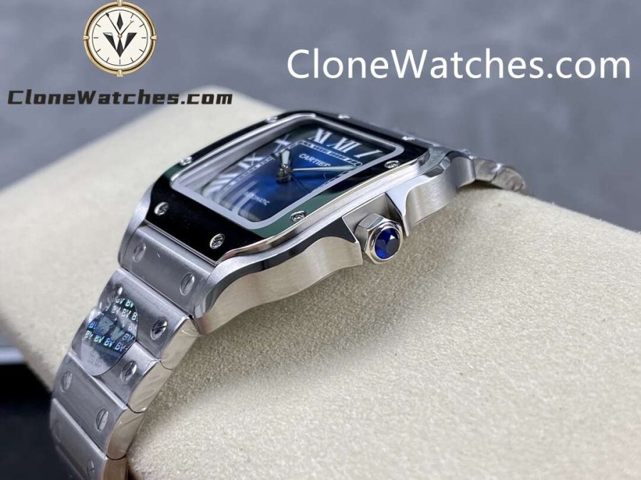 Cartier Super Clone Watches 1:1 Santos Series Gradient Blue Dial 35.1MM WSSA0063 - Image 5