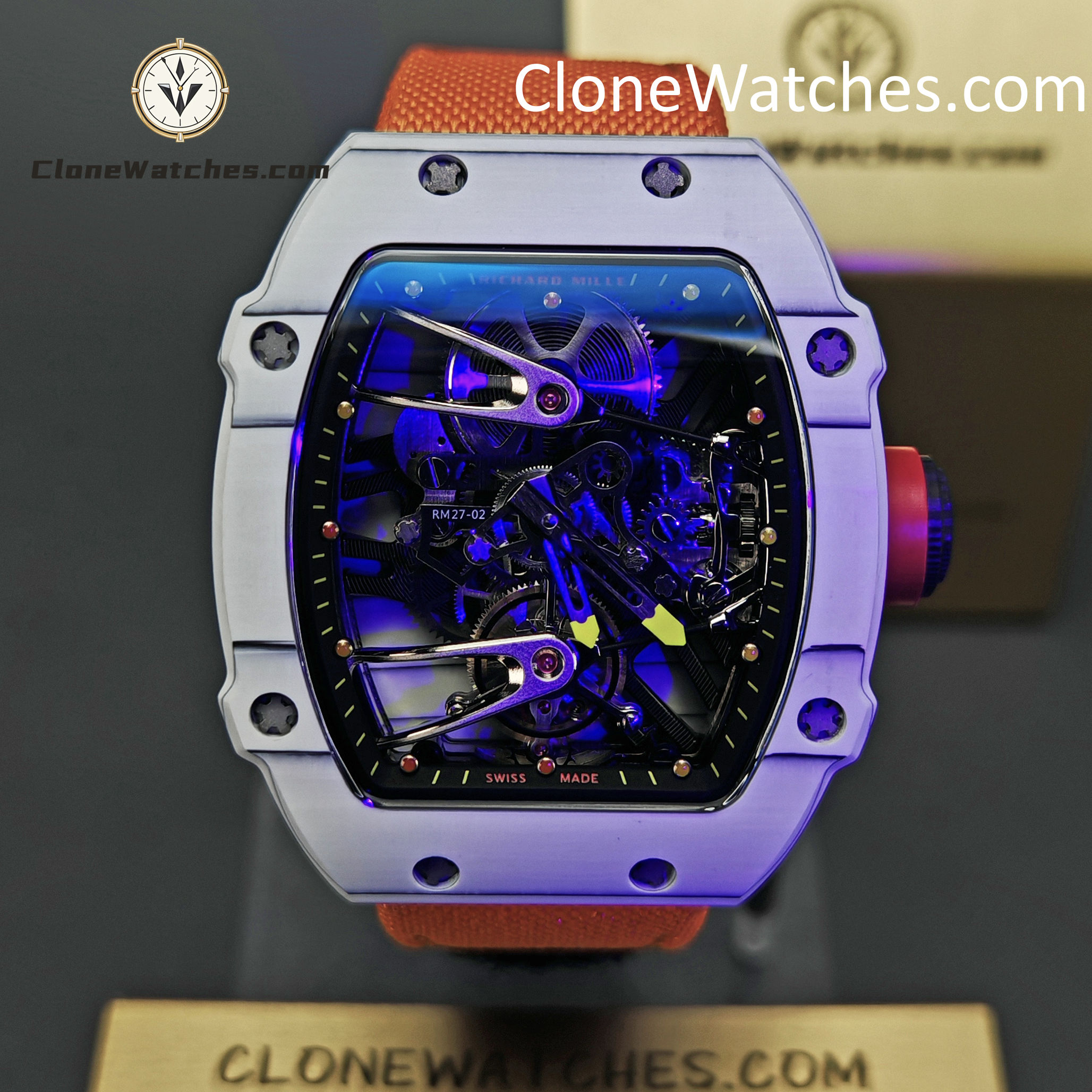 Richard Mille Super Clone Watches 1:1 RM27-02 White QTPT Rafael Nadal Tourbillon - Image 2