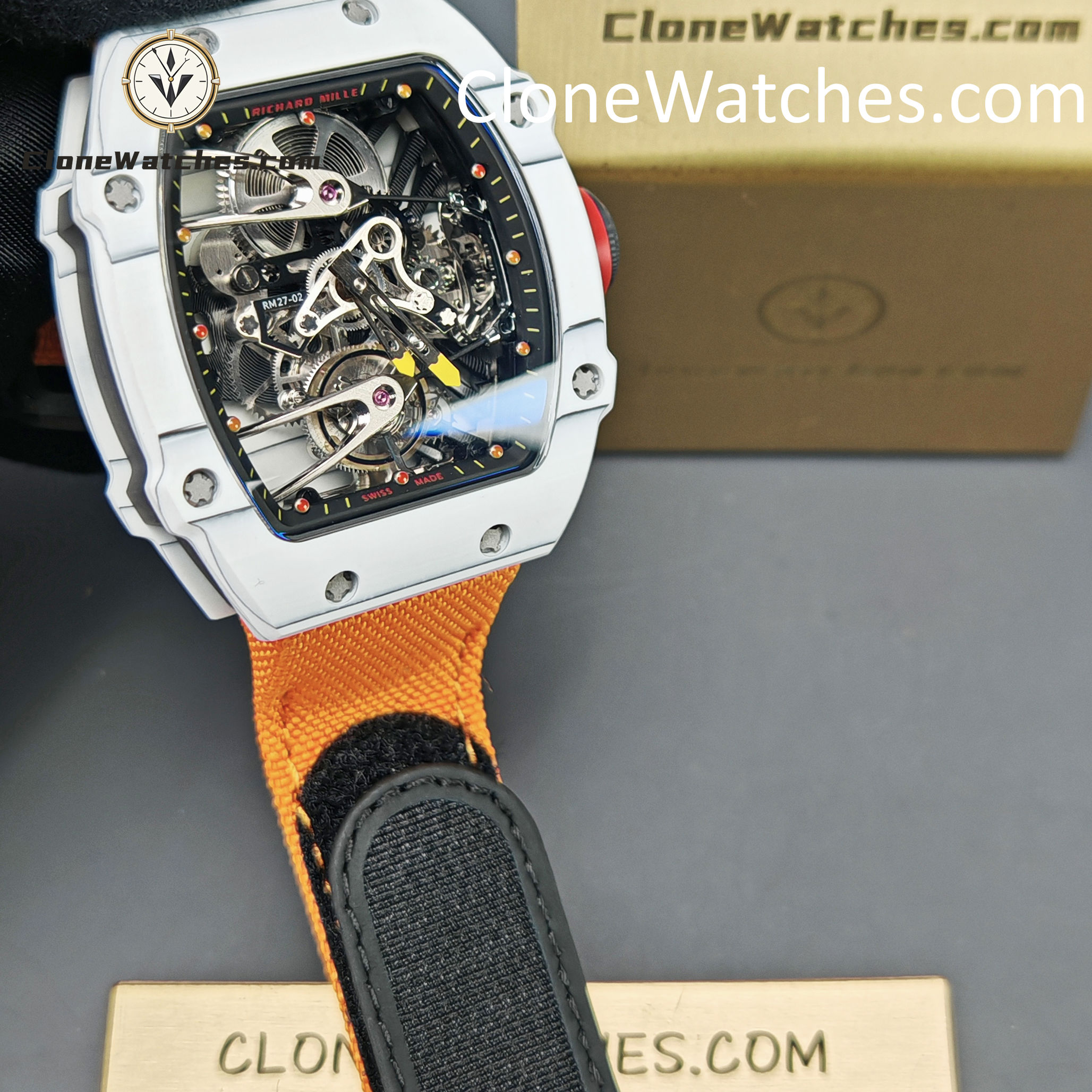 Richard Mille Super Clone Watches 1:1 RM27-02 White QTPT Rafael Nadal Tourbillon - Image 4