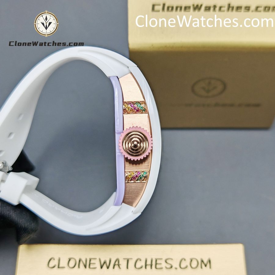 Richard Mille Super Clone Watches 1:1 RM 07-03  "Marshmallow" ATZ Ceramic/TZP White Strap - Image 7