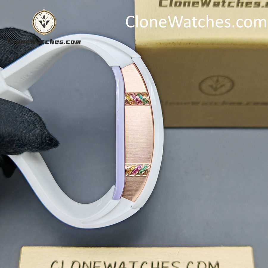 Richard Mille Super Clone Watches 1:1 RM 07-03  "Marshmallow" ATZ Ceramic/TZP White Strap - Image 8
