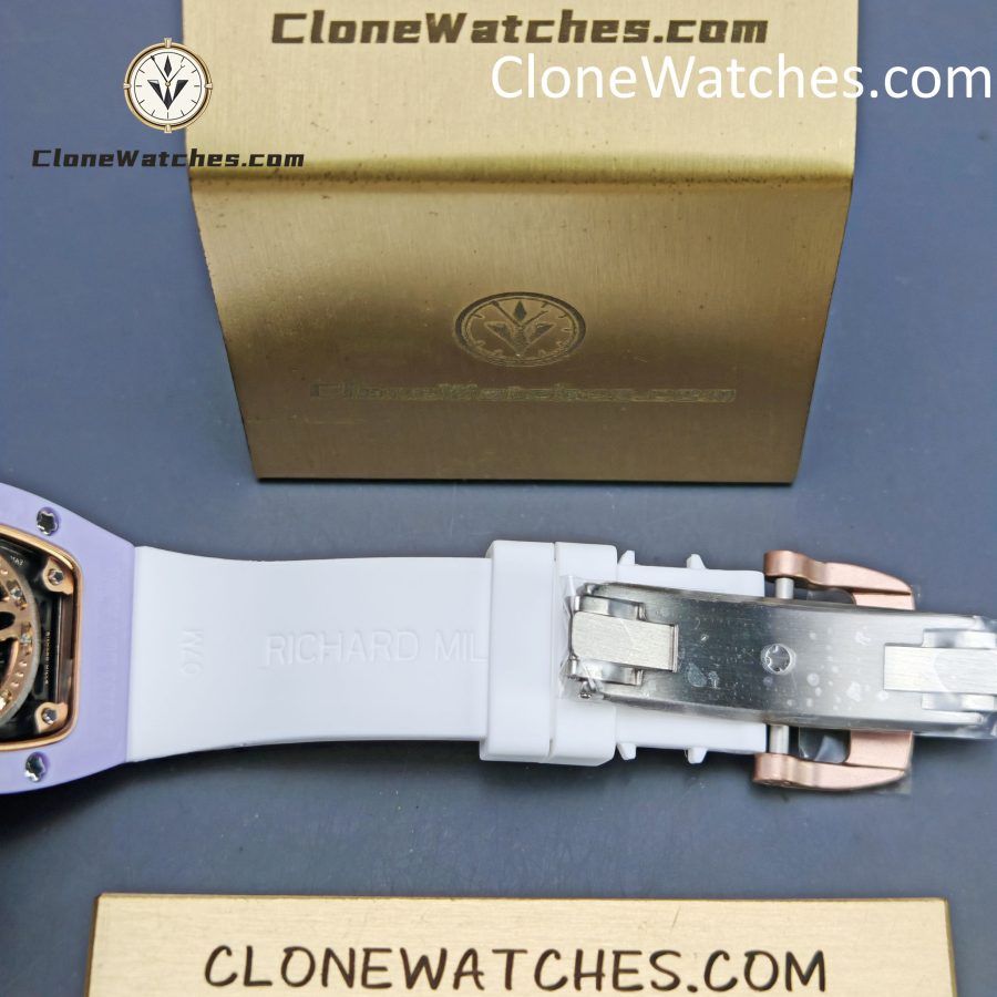 Richard Mille Super Clone Watches 1:1 RM 07-03  "Marshmallow" ATZ Ceramic/TZP White Strap - Image 11