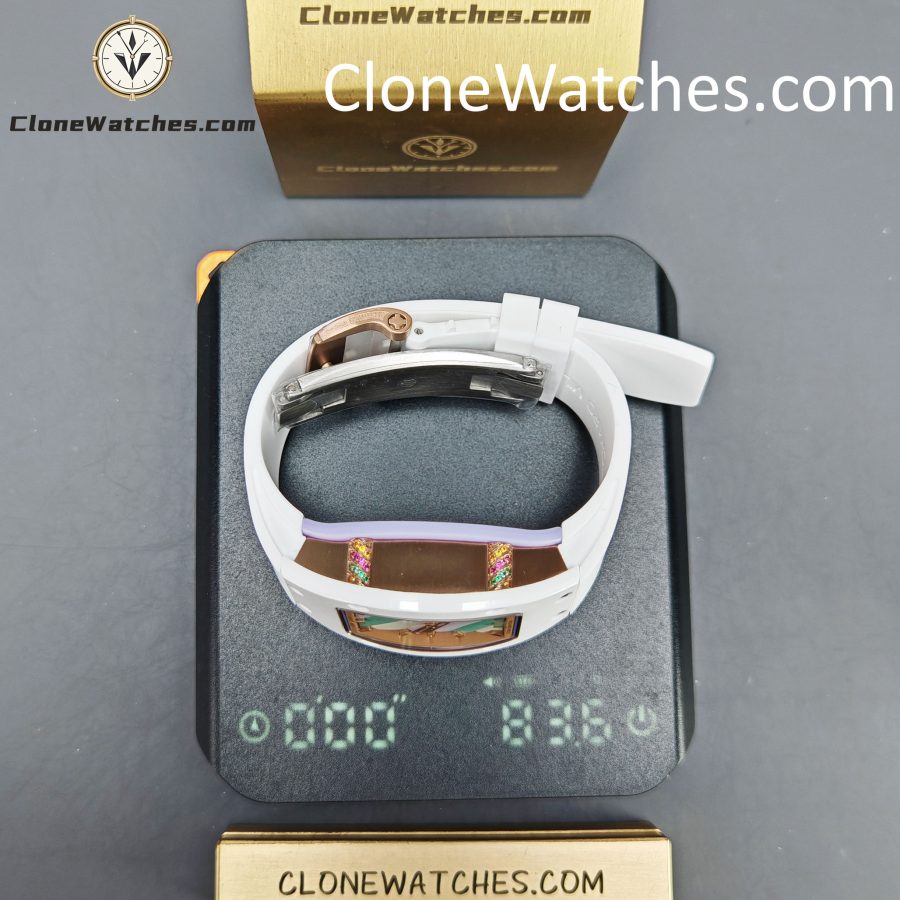 Richard Mille Super Clone Watches 1:1 RM 07-03  "Marshmallow" ATZ Ceramic/TZP White Strap - Image 15