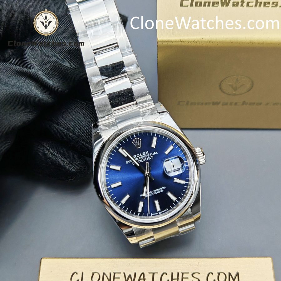 Rolex Super Clone Watches 1:1 DateJust Blue Dial m126200-0006 Oyster 36MM 3235 Movement - Image 6