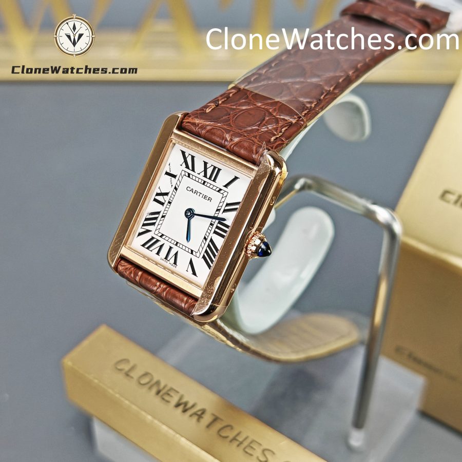 Cartier Super Clone Watches 1:1 Tank  Quartz Movement  White Dial 31*24.4MM W5200024 - Image 2