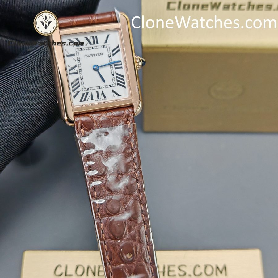 Cartier Super Clone Watches 1:1 Tank  Quartz Movement  White Dial 31*24.4MM W5200024 - Image 3