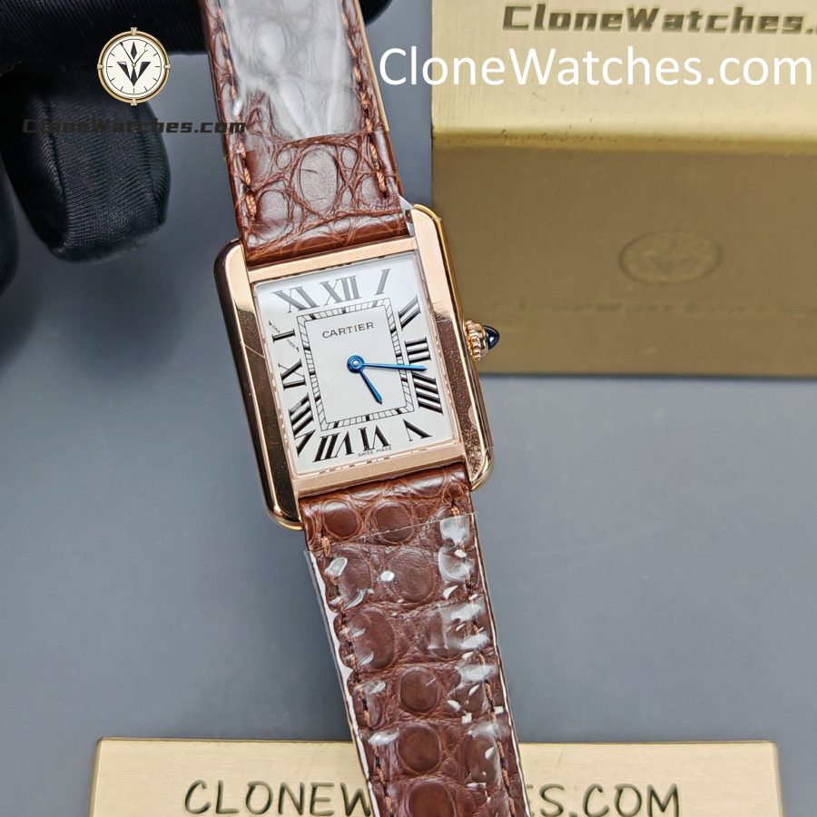 Cartier Super Clone Watches 1:1 Tank  Quartz Movement  White Dial 31*24.4MM W5200024 - Image 4