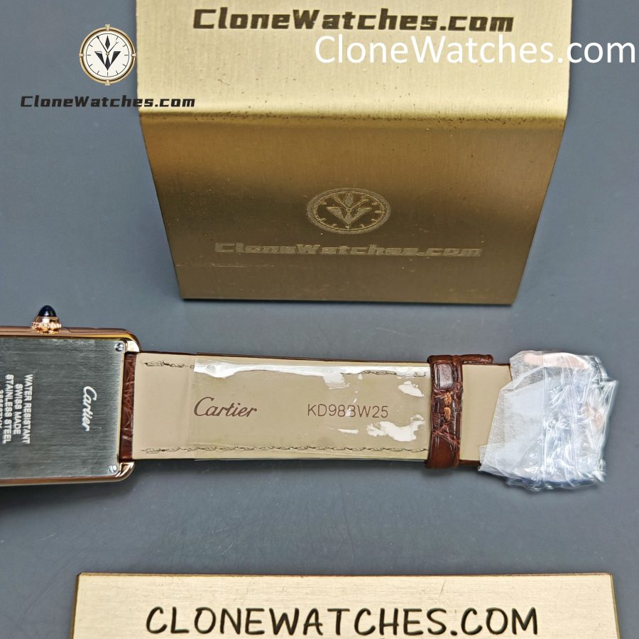 Cartier Super Clone Watches 1:1 Tank  Quartz Movement  White Dial 31*24.4MM W5200024 - Image 9