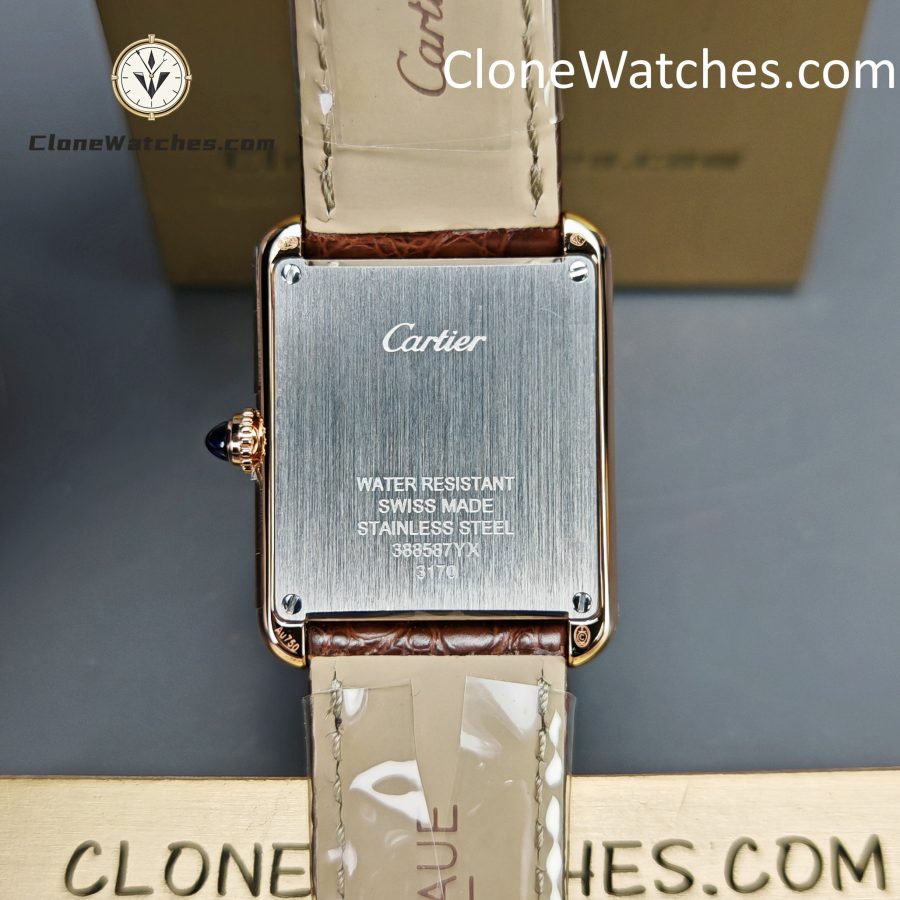 Cartier Super Clone Watches 1:1 Tank  Quartz Movement  White Dial 31*24.4MM W5200024 - Image 8