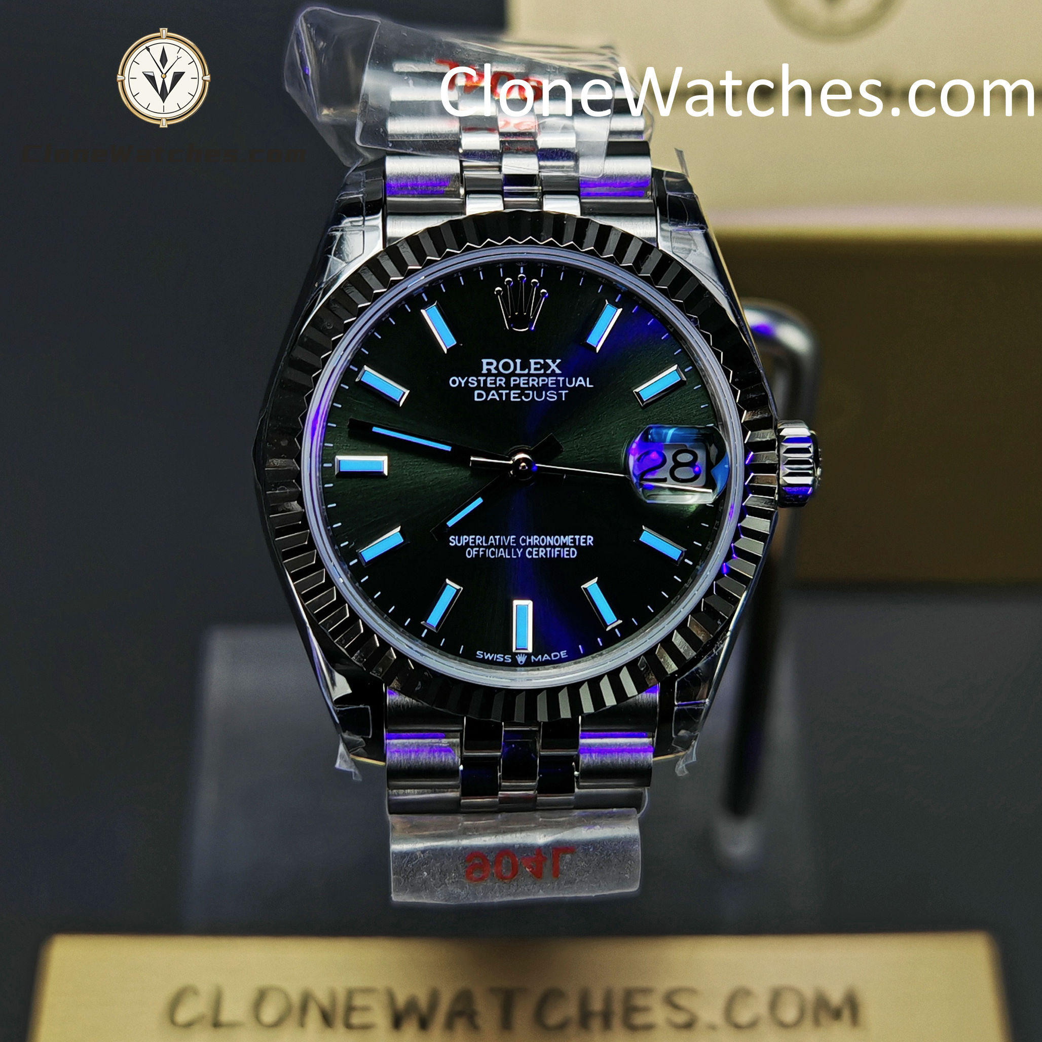 Rolex Super Clone Watches 1:1 DateJust Green Dial m278274-0018 Jubilee 31MM 2236 Movement - Image 2